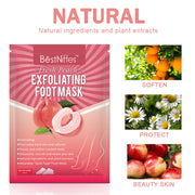 BestNiffes Exfoliating Foot Peel Mask, Fresh Peach