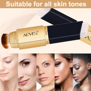 ALIVER 2in1 Colour Changing Concealer Stick & Brush, Long Lasting Makeup - NATURAL TAN