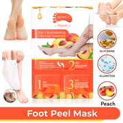 ALIVER Peach Soft Foot Peel Mask, 3in1 Kit