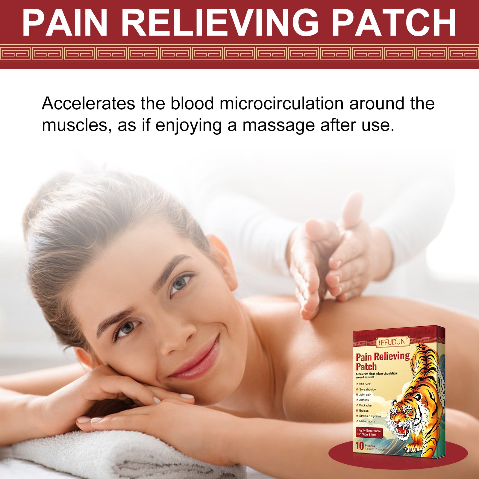 SEFUDUN Pain Relieving Patches, pack of 10pcs