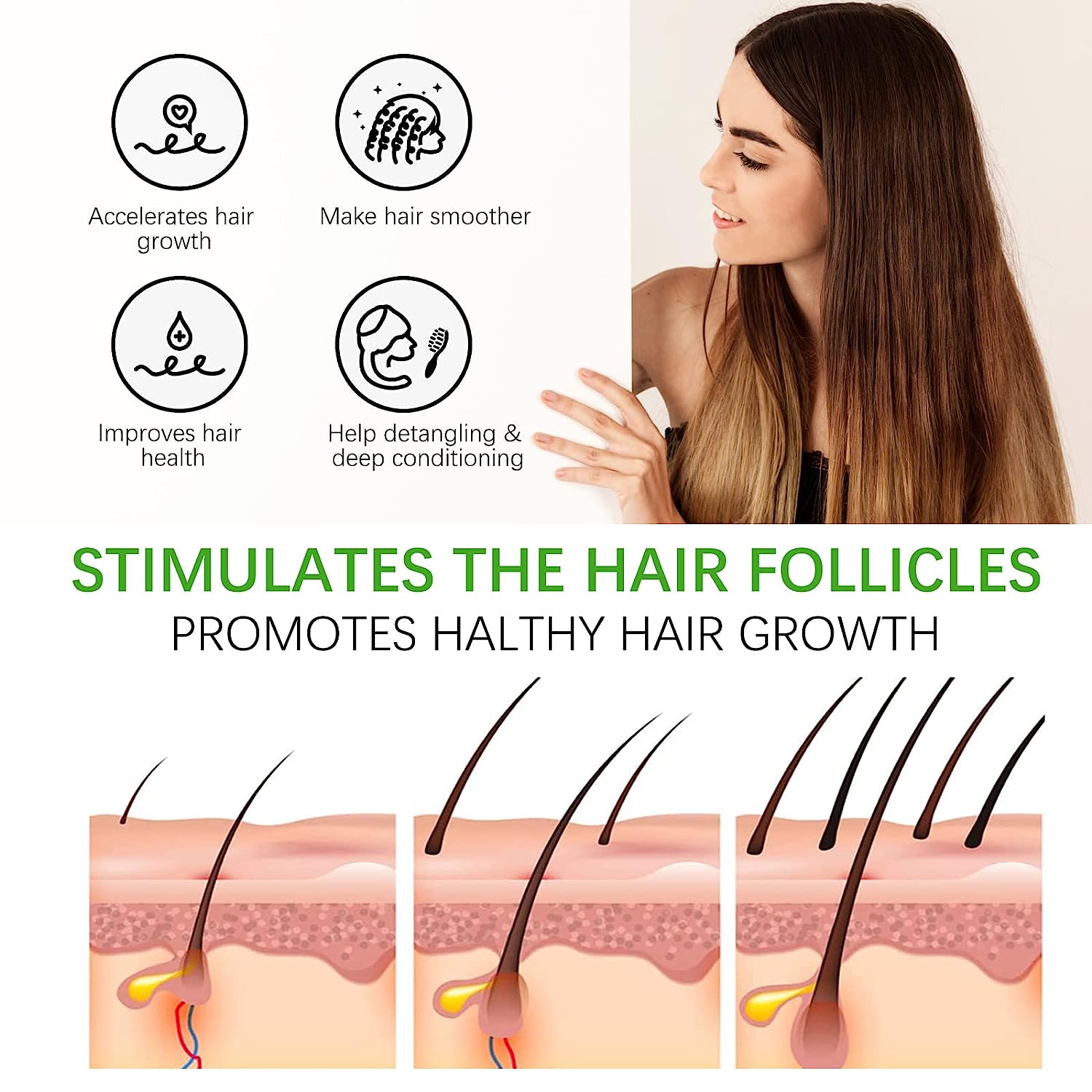 SEFUDUN Rice Water Hair Growth Shampoo, 300ml