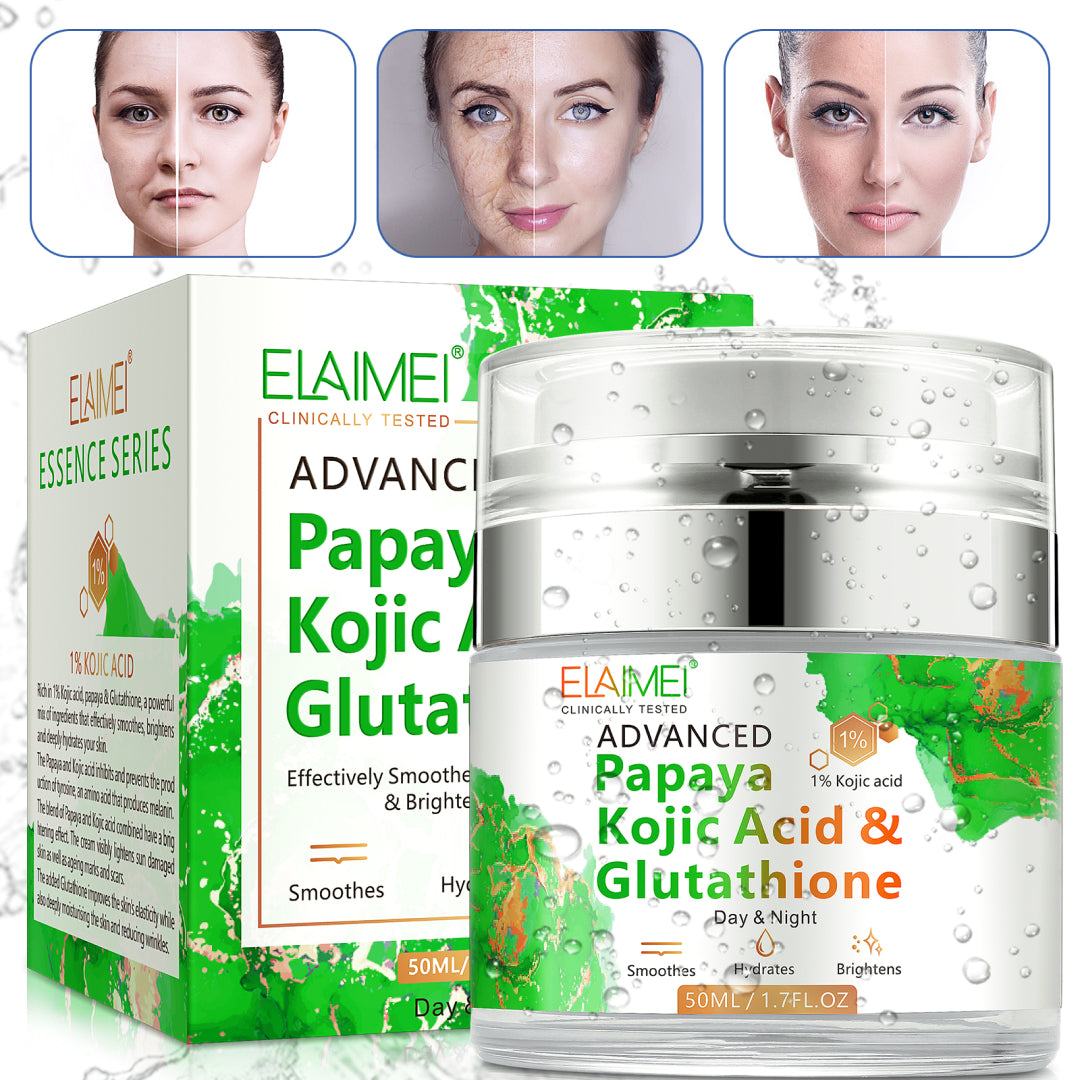 ELAIMEI Kojic Acid Glutathione Face Cream for Dark Spots Removal, 50ml