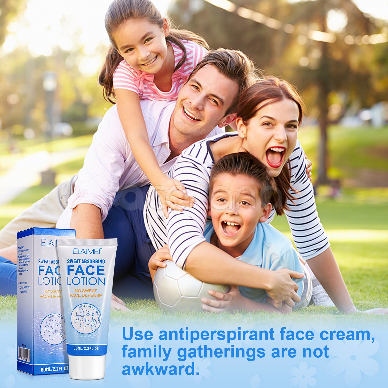 ELAIMEI Sweat Absorbing Face Lotion, Oily Face Control, 60ml