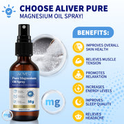 ALIVER Pure & Natural Magnesium Oil for Pain Relief, 60ml