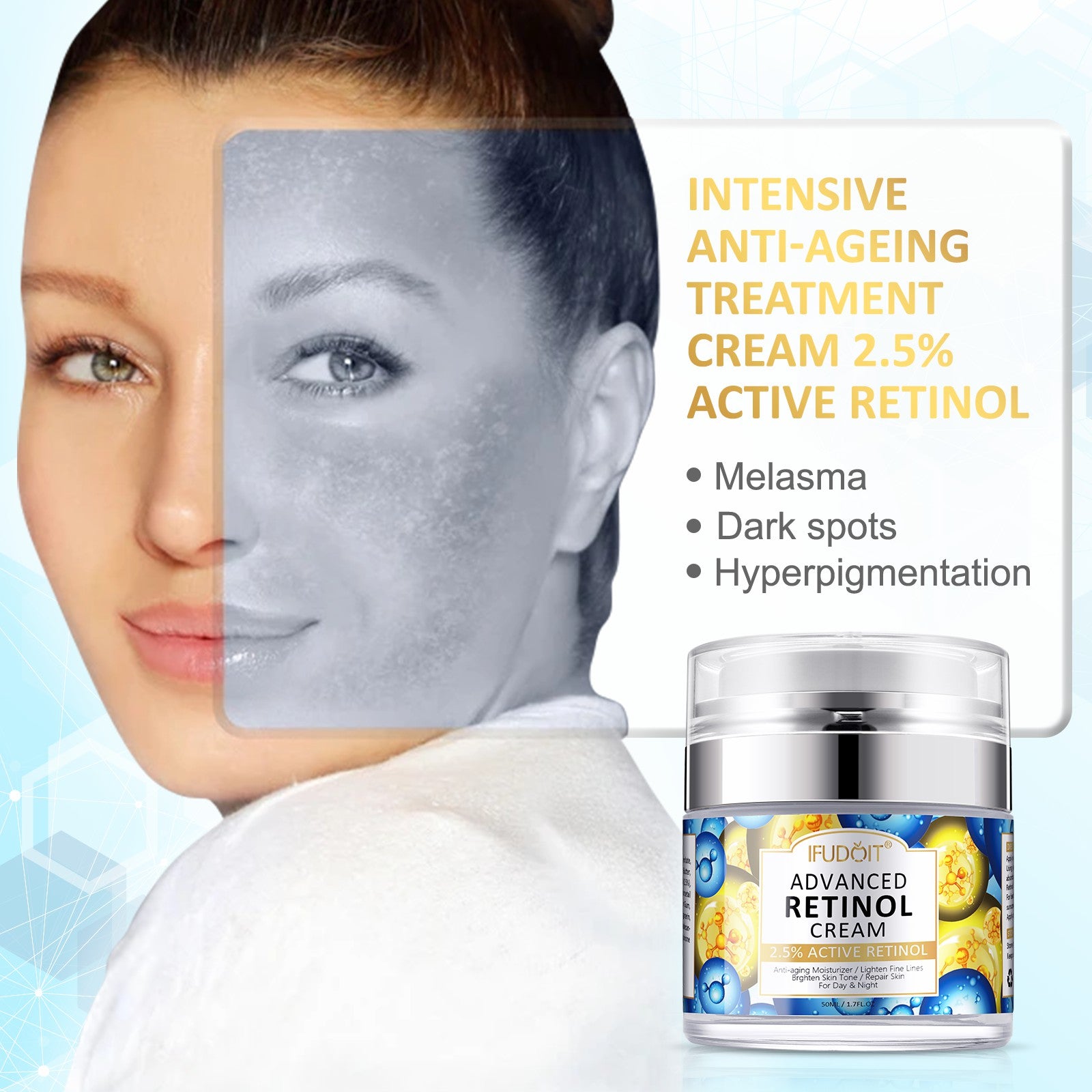 IFUDOIT Advanced 2.5% Retinol Face Cream, 50ml