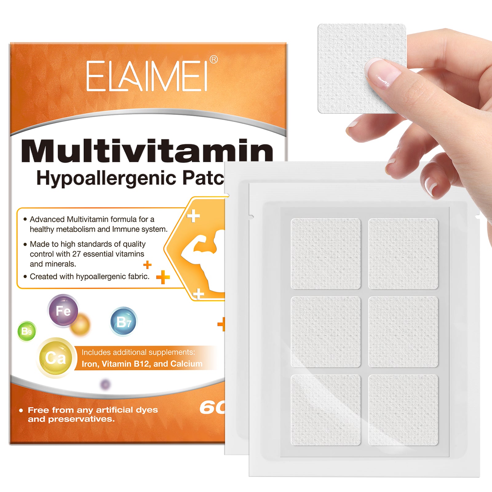 ELAIMEI Multivitamin Patches, 60pcs