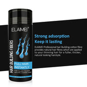 ELAIMEI Hair Loss Building Fibers, 27.5 g (Medium Brown)