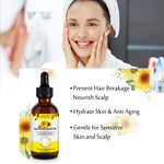 ALIVER Pure Sunflower Seed Oil for Hair, Body & Skin, 60ml