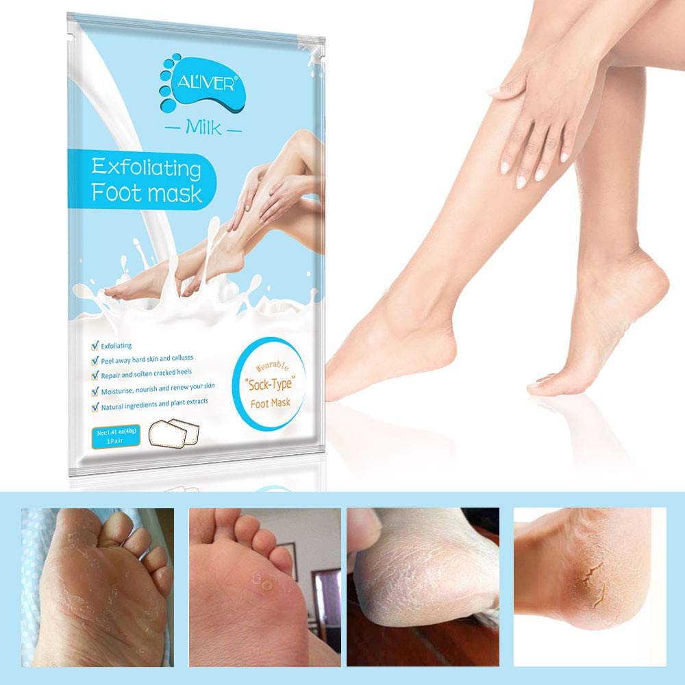 Aliver Milk Soft Foot Peel Mask for Feet Dead Skin Remover