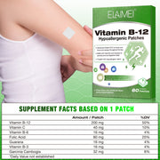 ELAIMEI Vitamin B12 Hypoallergenic Patches, 60pcs