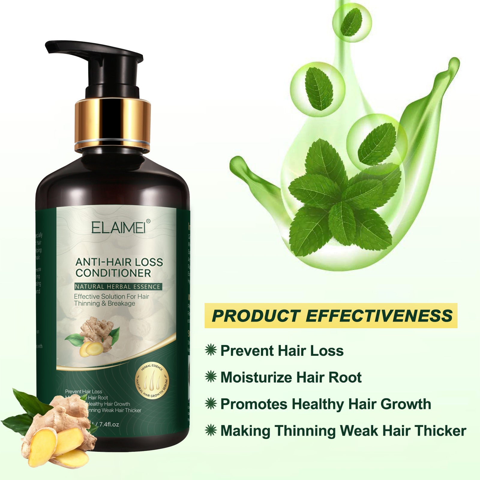 ELAIMEI Ginger Anti Hair Loss Conditioner, 220ml