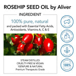 ALIVER Pure Rosehip Oil for Hair, Face & Body, 60ml