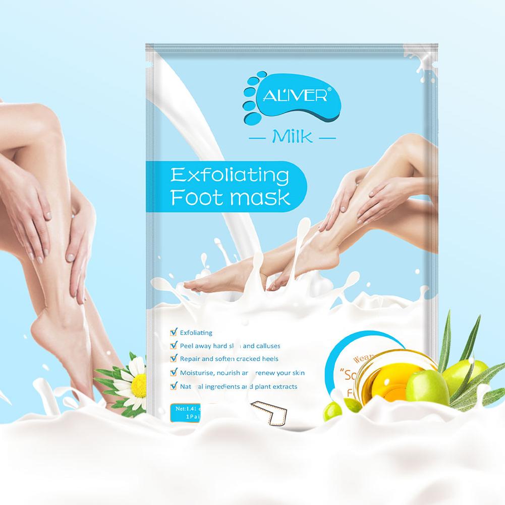 Aliver Milk Soft Foot Peel Mask for Feet Dead Skin Remover