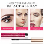 ELAIMEI Black 4D Silk Fiber Eyelash Mascara, Waterproof Makeup 10ml