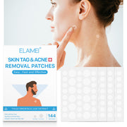 ELAIMEI Patches for Skin Tag & Acne Removal, 144pcs
