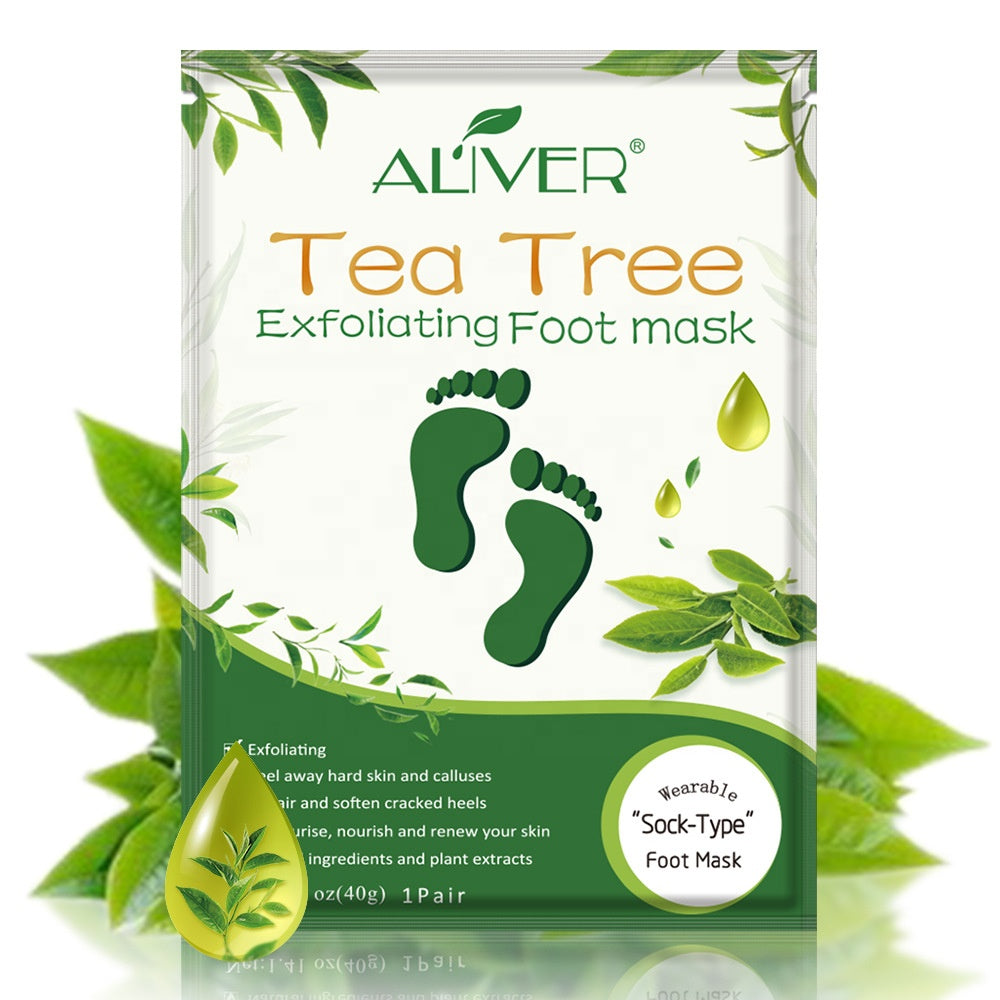 Aliver Tea Tree Soft Foot Peel Mask for Feet Dead Skin Remover