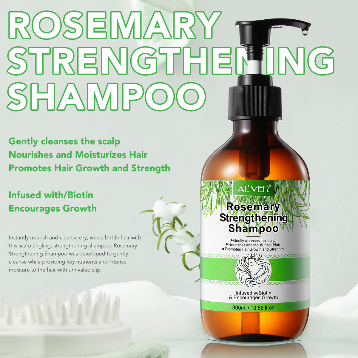 ALIVER Rosemary Hair Growth Shampoo, 300ml