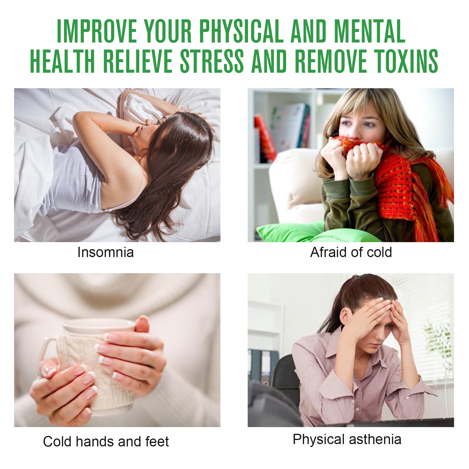 SEFUDUN Wormwood Ginger Detox Foot Patches, 16pcs