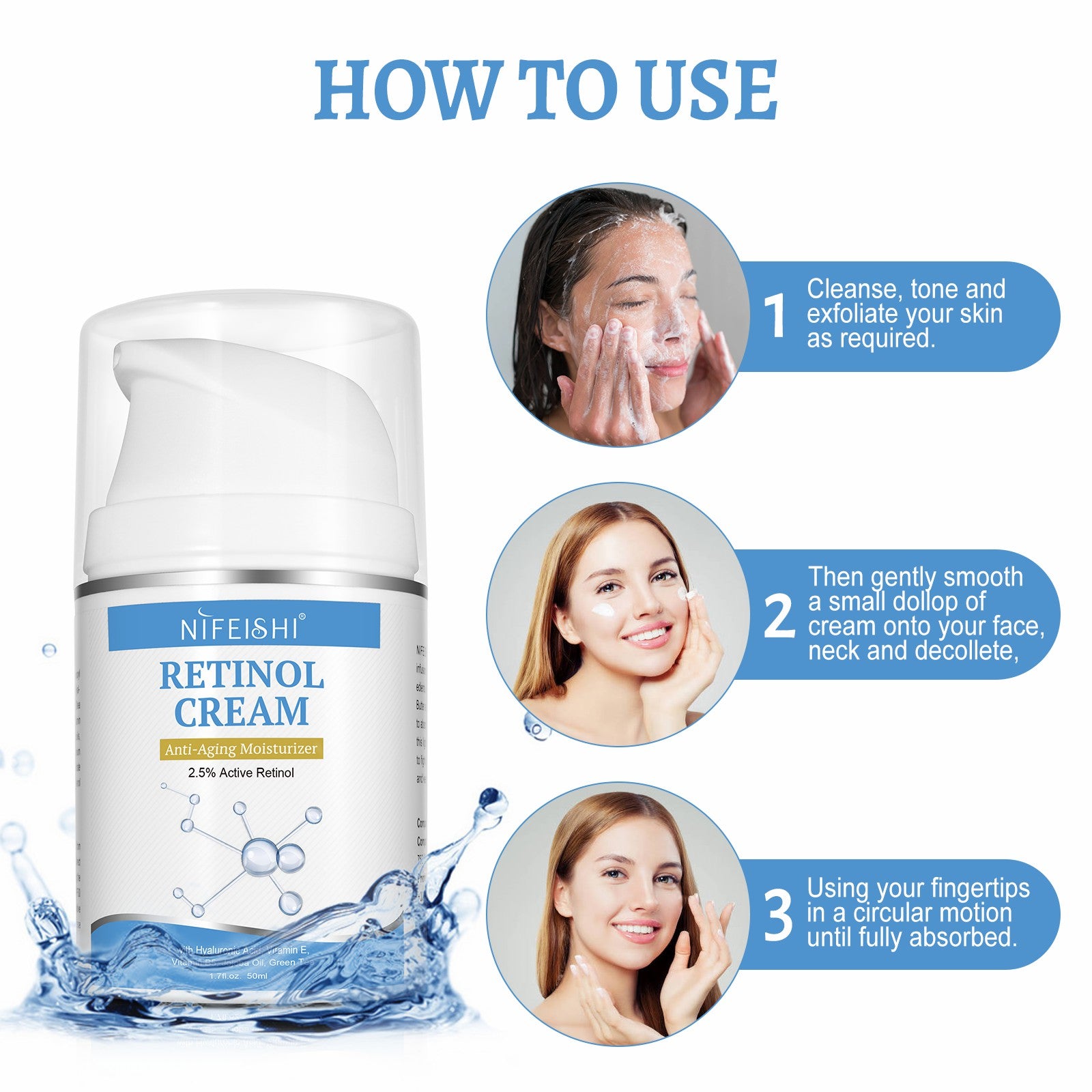 NIFEISHI 2.5% Retinol Face Cream, 50ml