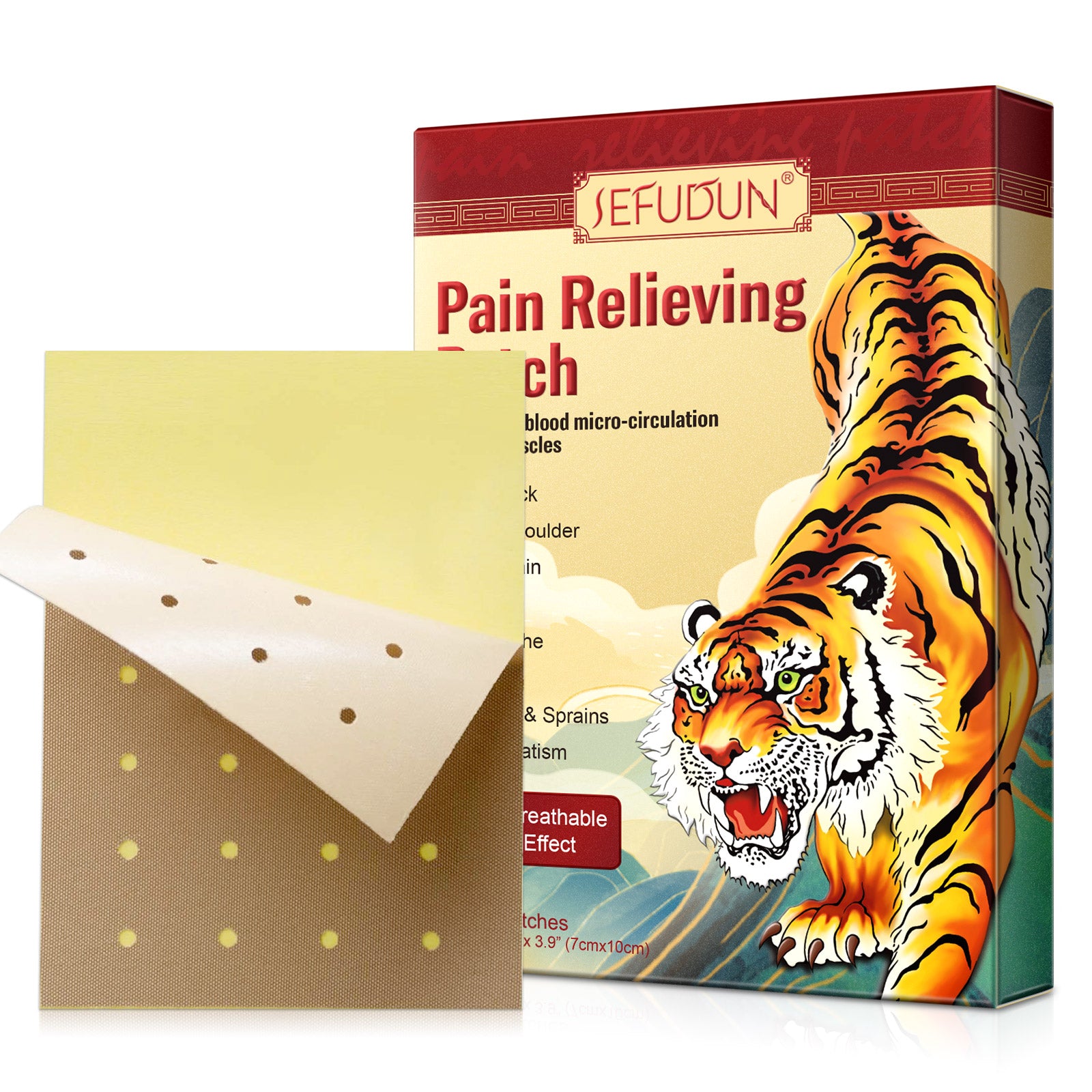 SEFUDUN Pain Relieving Patches, pack of 10pcs