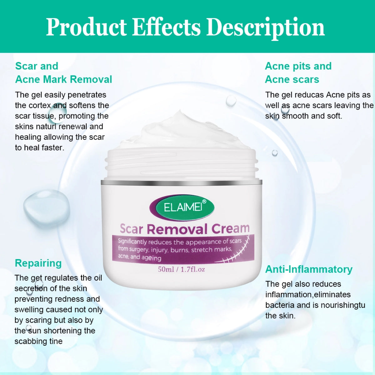 ELAIMEI Advanced Scar Removal Cream, 50ml