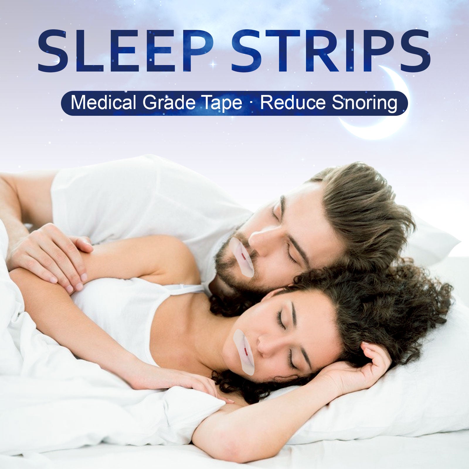 ValleyLux Anti Snoring Sleep Strips Gentle Mouth Tape for Nose Breathing Low Loud Snoring Relief 90 pcs