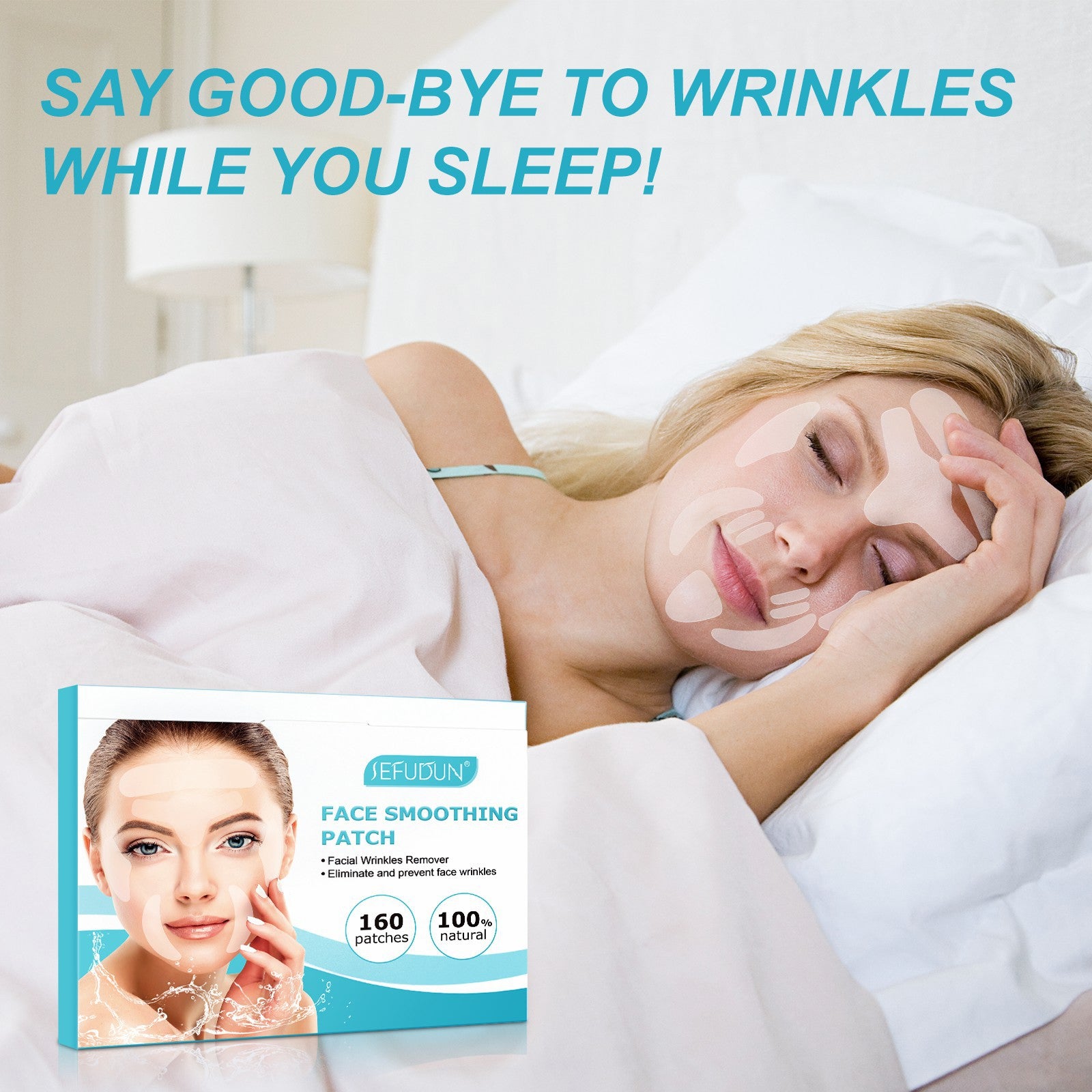 SEFUDUN Face Smoothing Wrinkle Patches, 160pcs
