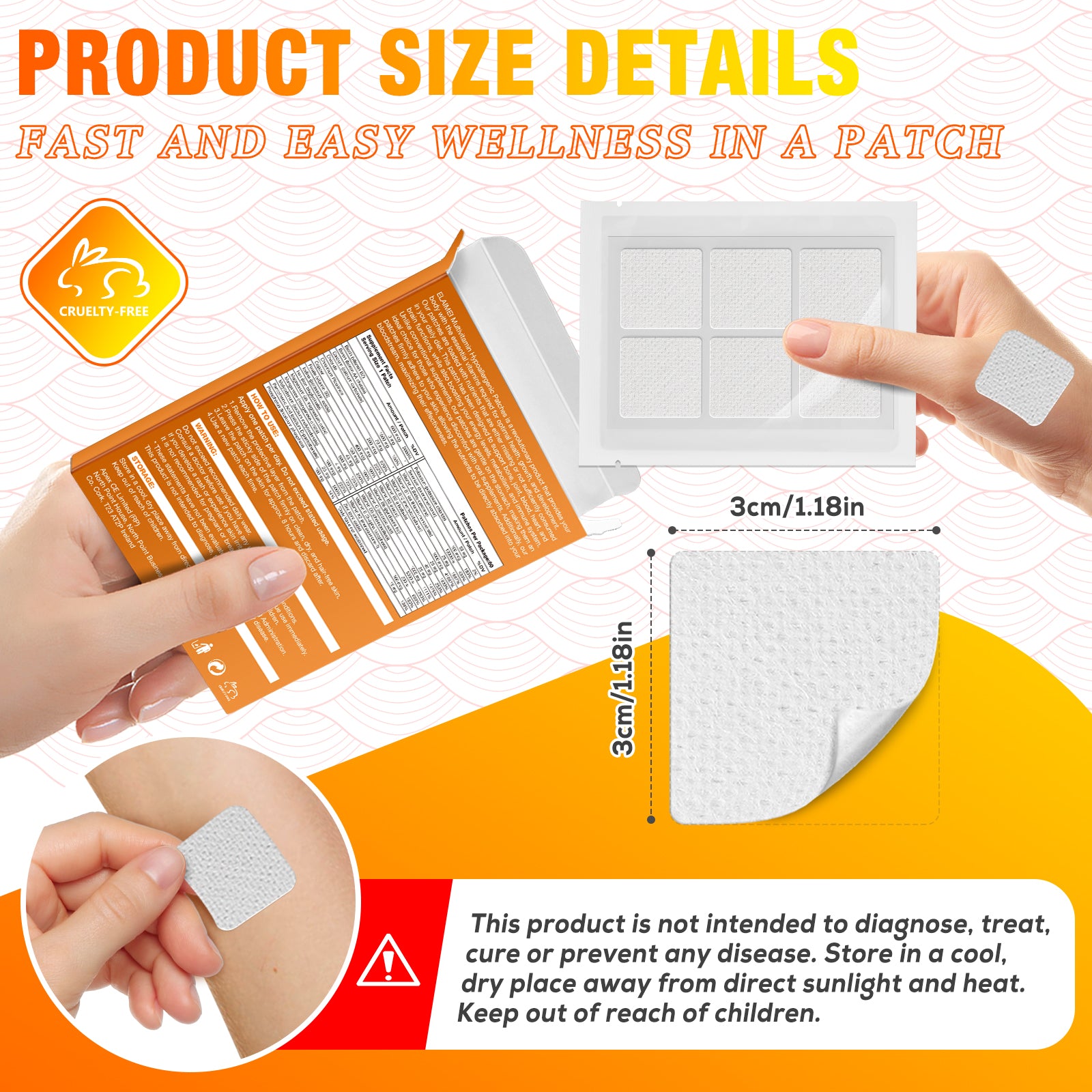 ELAIMEI Multivitamin Patches, 60pcs