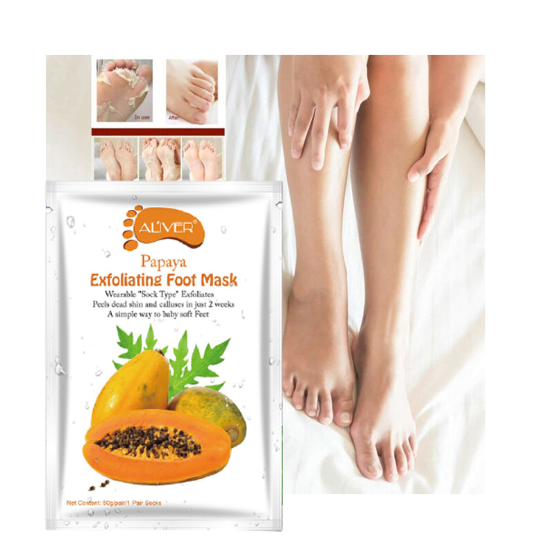 Aliver Papaya Soft Foot Peel Mask for Feet Dead Skin Remover