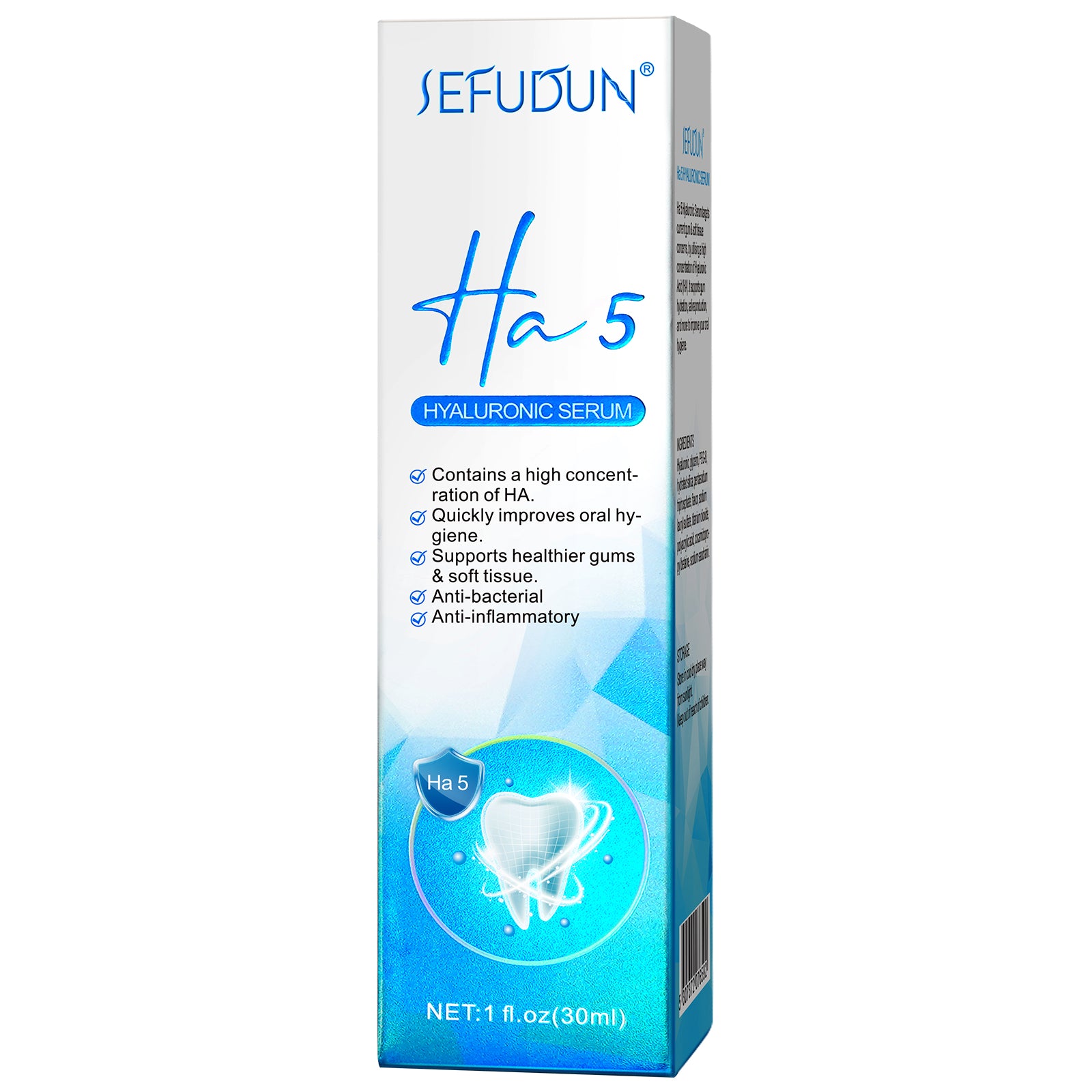 SEFUDUN Ha5 Hyaluronic Serum Foam ToothPaste, 30ml