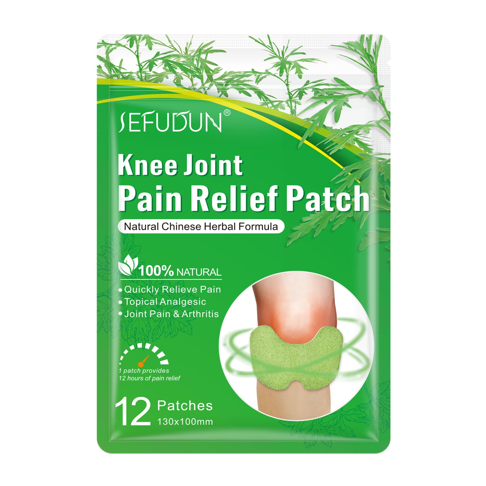 Sefudun Knee Joint Pain Relief Patches, pack of 12pcs