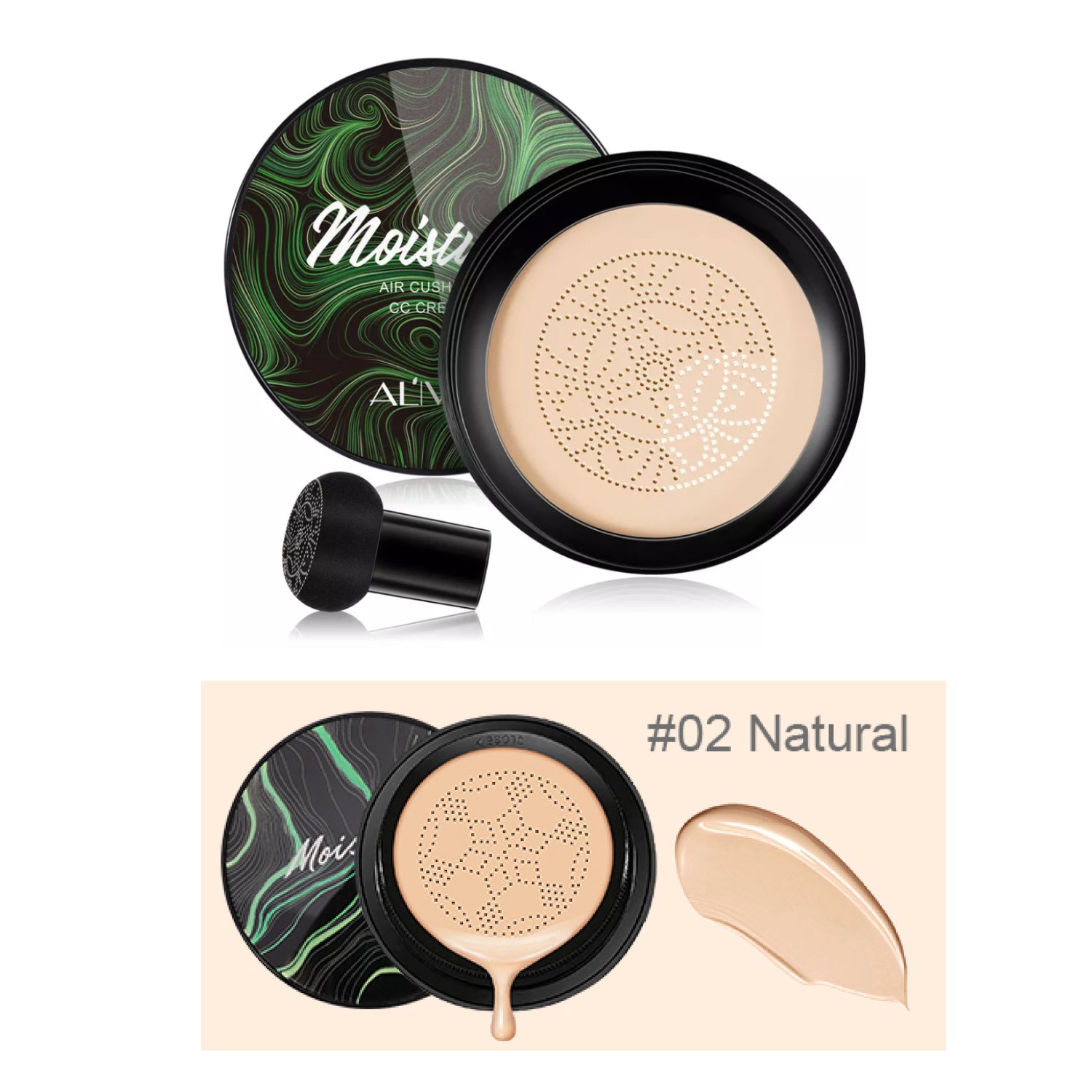 ALIVER Air Cushion CC Cream Foundation, Natural
