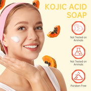 ELAIMEI Papaya Kojic Acid Soap for Face and Body, 100g