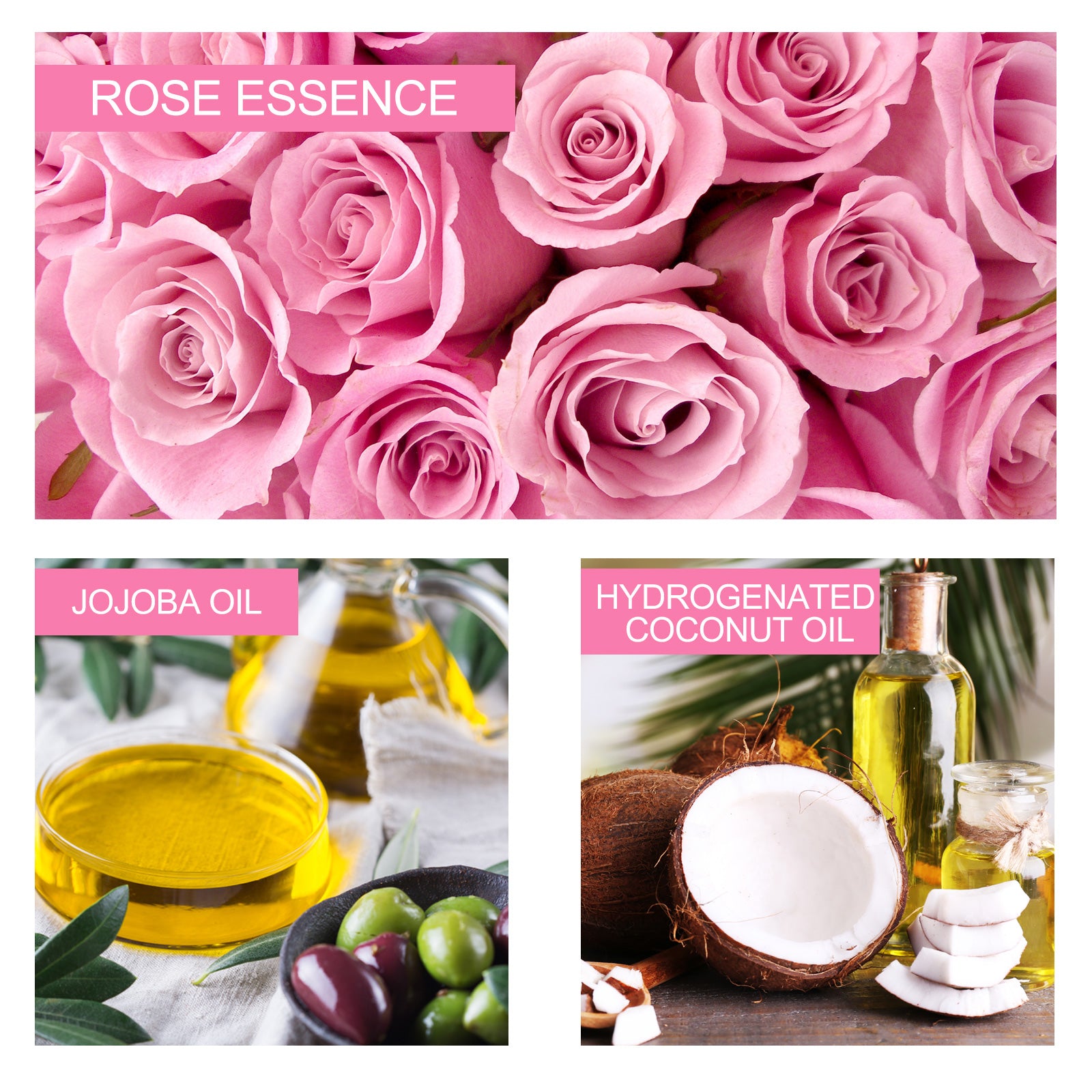 ALIVER Organic Rose Hair Growth Shampoo Bar, 60g