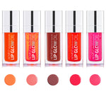 ALIVER 5pcs Lip Gloss Lipstick, Cherry