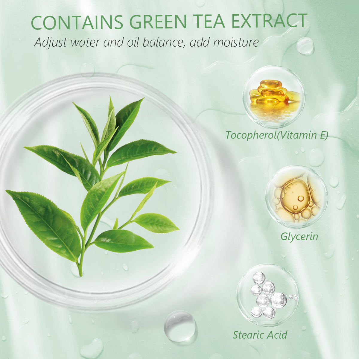 ELAIMEI Purifying Clay Stick Cleanser Mask for Face, Green Tea