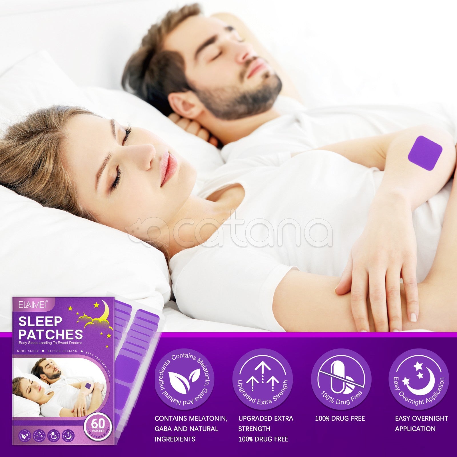 ELAIMEI Natural Deep Sleep Patches, 60pcs