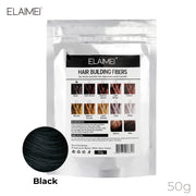 ELAIMEI Hair Loss Building Fibers, 50g (Black)