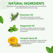 ALIVER Natural 3-in-1 Rosemary Oil with Peppermint & Pumpkin Seed Oil, 60ml