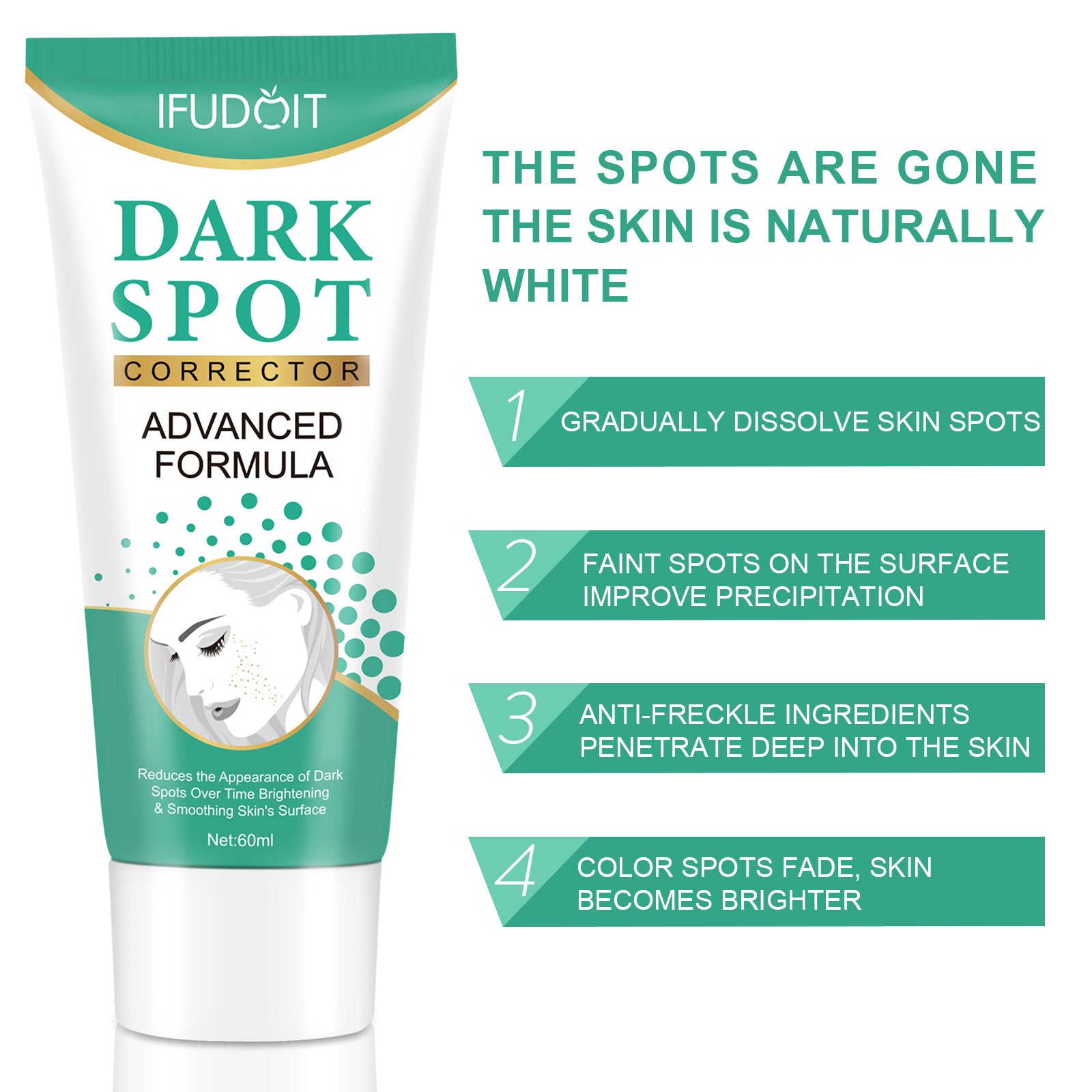 Iffudoit Dark Spot Skin Correcting Cream Remover for Face and Body