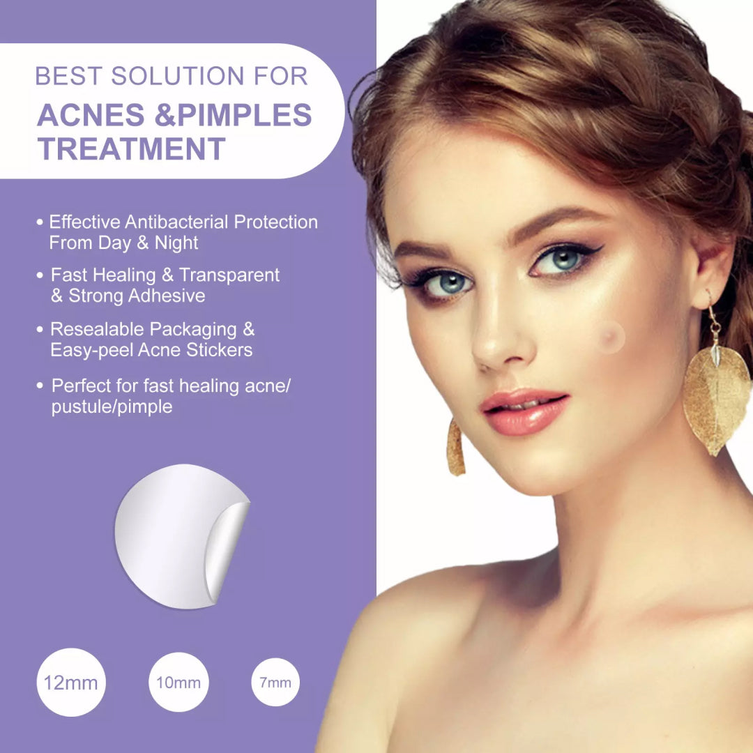 Elaimei Removal Acne Pimple Patches Plasters Face Skin Dot Stickers Cover Treatment Hydrocolloid Spot Blemishes Comedone Remover Cleaner (24 pcs )