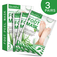 BESTNIFFES Exfoliating Foot Peel Mask, 3 pairs (ALOE)
