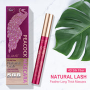ELAIMEI Black 4D Silk Fiber Eyelash Mascara, Waterproof Makeup 10ml