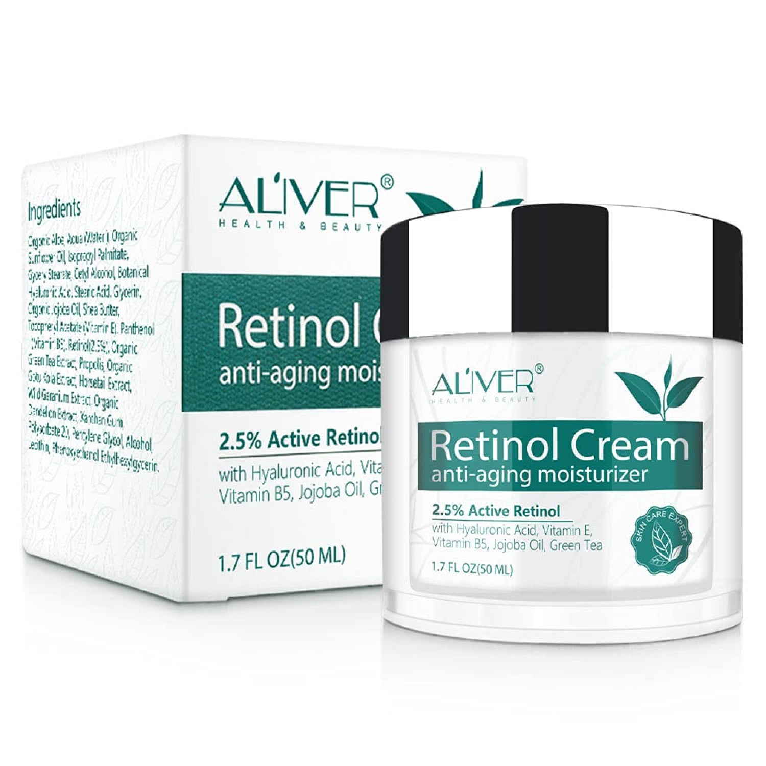 Aliver Pure Retinol Face Cream for Anti Aging Skin Moisturizer Repair