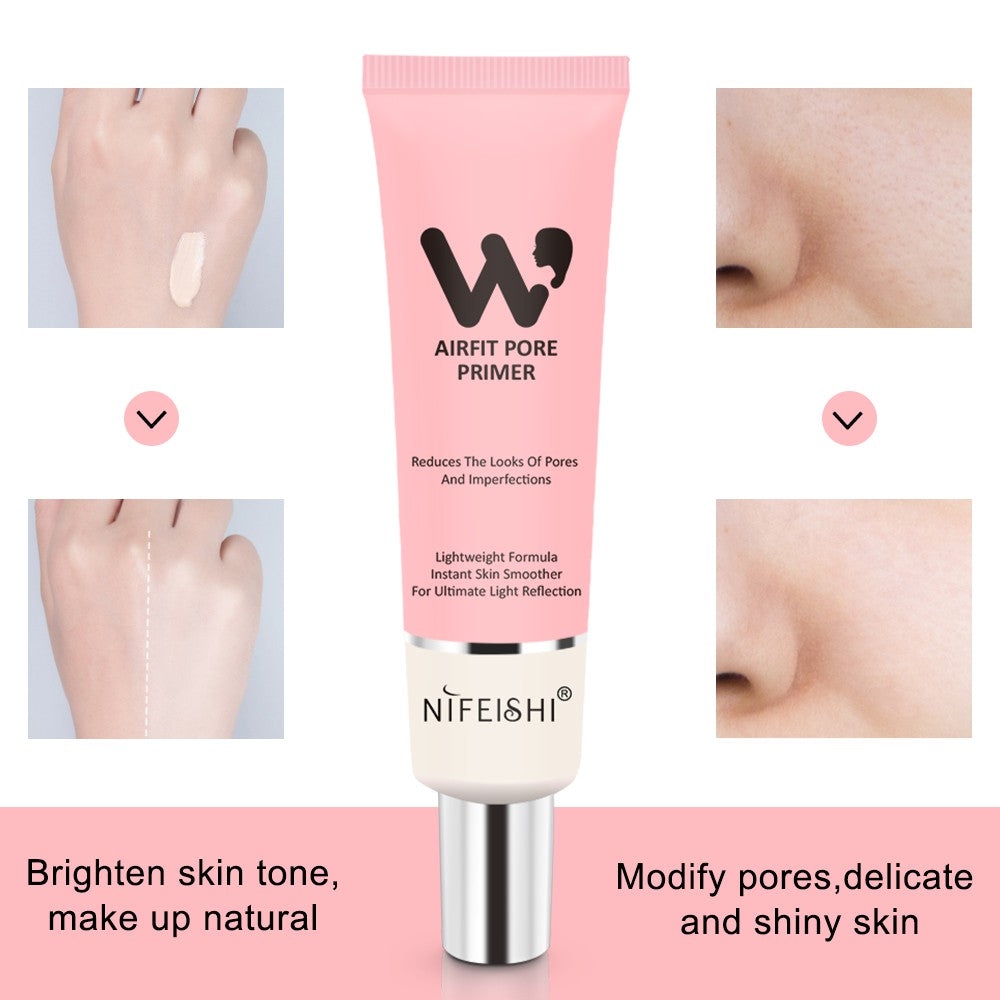 Nifeishi Facial Airfit Pore Primer Makeup Base Isolation Cream Invisible Pore Cover Concealer Foundation