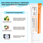 Elaimei UV Sunscreen SPF 30 PA++ Sunblock Sun Water Resistant Broad Spectrum Facial Body Skin Beach Defense 40g