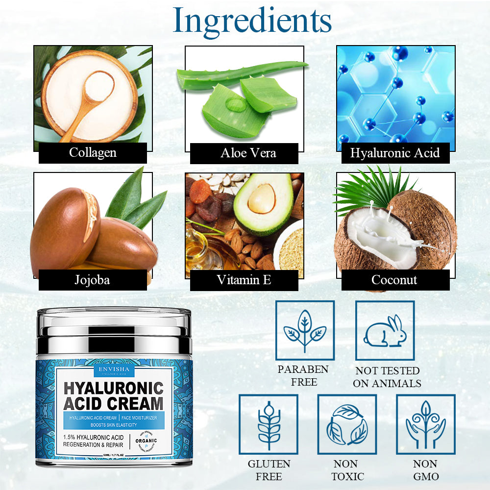 ENVISHA Hyaluronic Acid Face Cream, 50ml