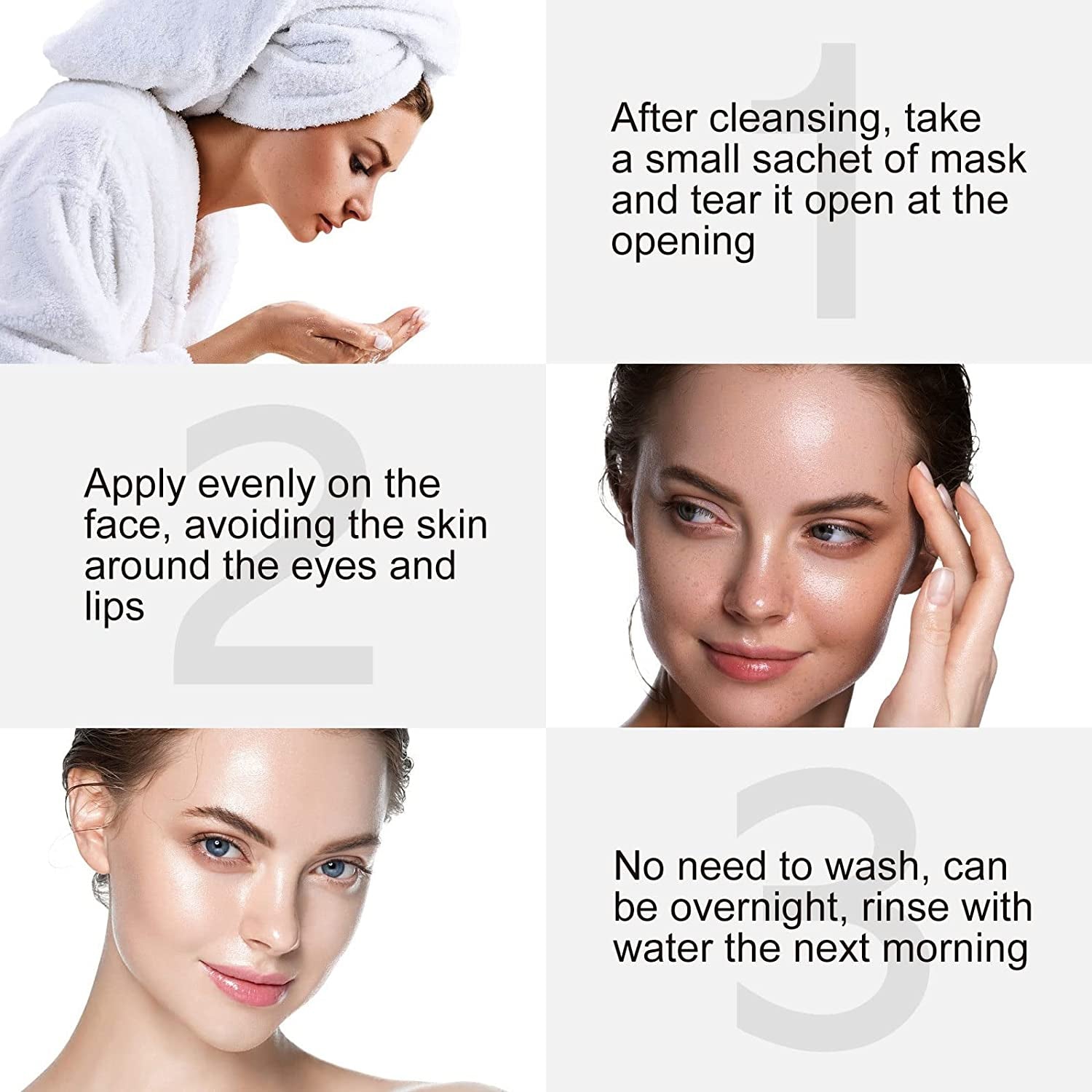 VOGSIG Korean Collagen Sleeping Face Mask, 20pcs