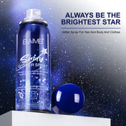 Elaimei Shiny Glitter Spray for Body Hair Makeup