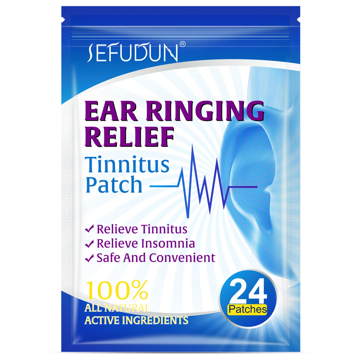 SEFUDUN Ear Ringing Relieving Patches, 24pcs